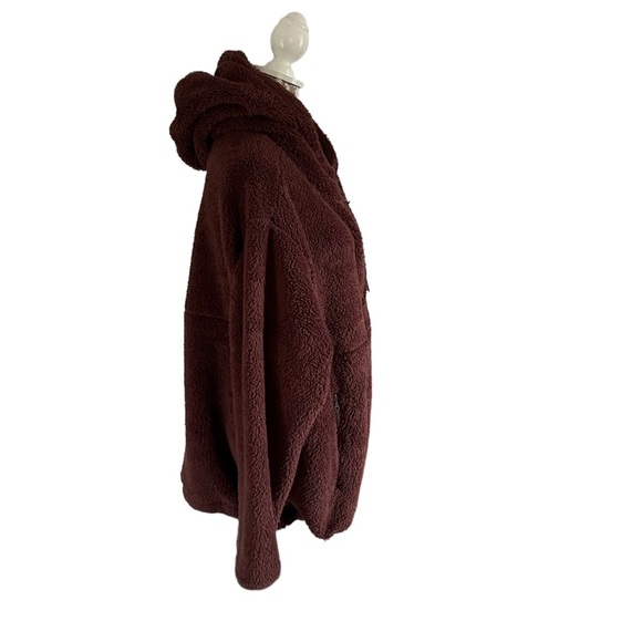 🌸NWT Girlfriend Collective Raisin Recycled Plush Hooded Jacket - Picture 9 of 12